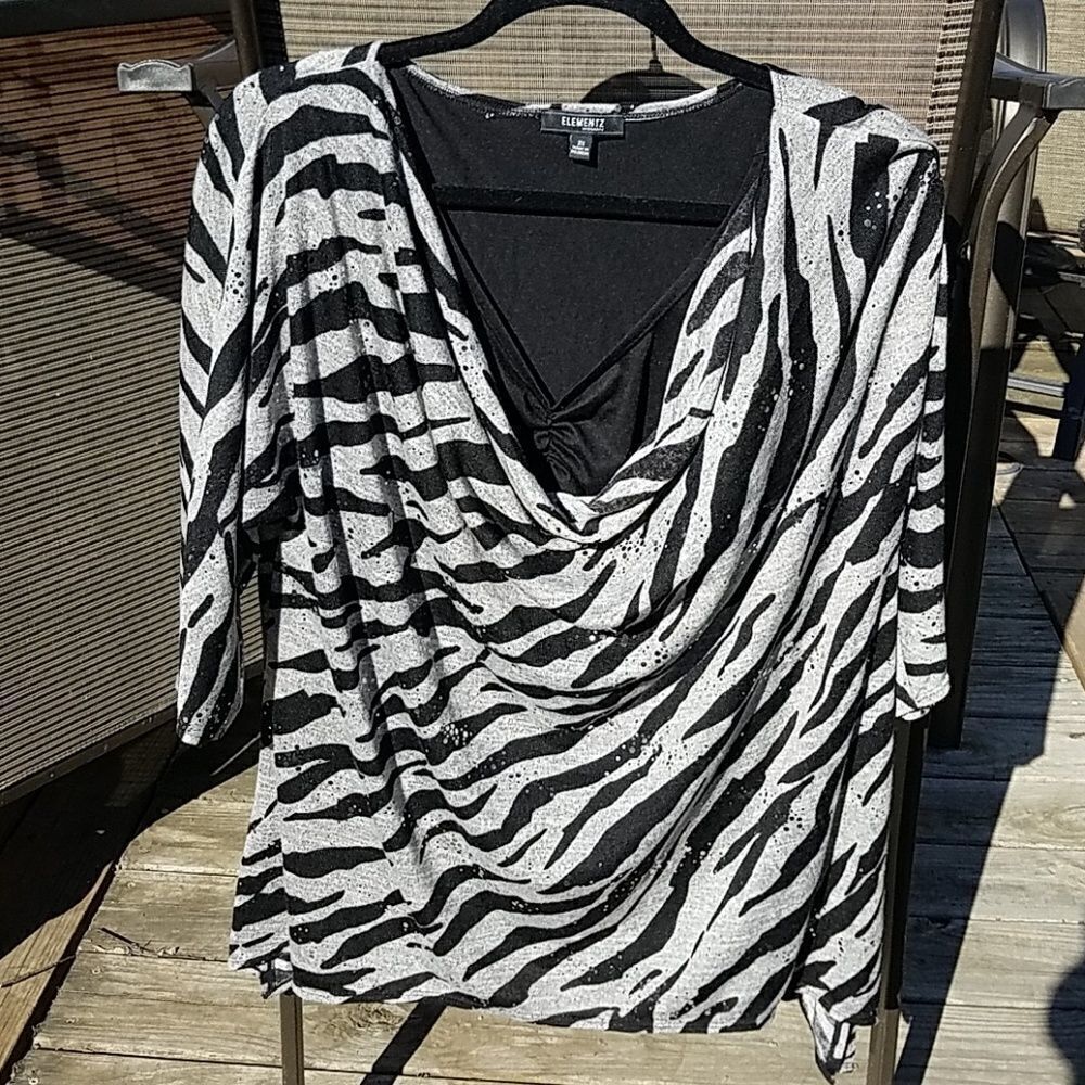 Zebra Sequin Tunic